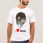 Ik hou van ratten! t-shirt (Voorkant)