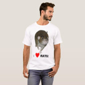 Ik hou van ratten! t-shirt (Voorkant volledig)