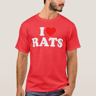 Ik hou van rattenIk hart ratten vintage T-shirt