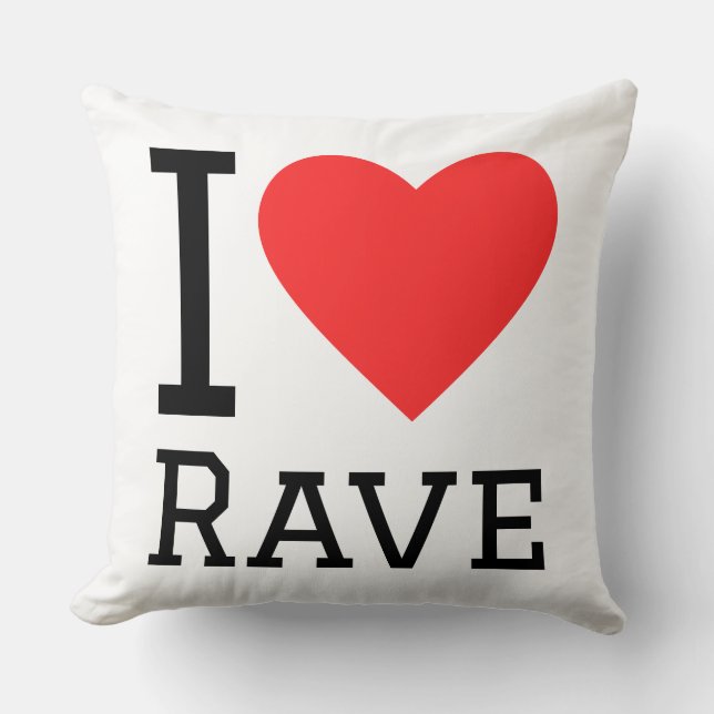 Ik hou van rave kussen (Voorkant)