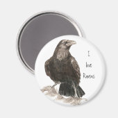 Ik hou van Ravens Koelkast Magnet (Voorkant / Achterkant)