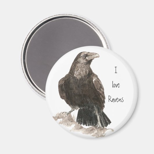 Ik hou van Ravens Koelkast Magnet (Voorkant / Achterkant)