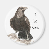 Ik hou van Ravens Koelkast Magnet (Voorkant)