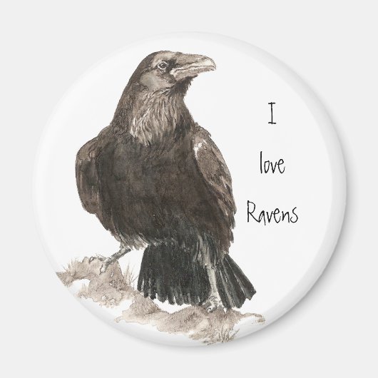 Ik hou van Ravens Koelkast Magnet (Voorkant)