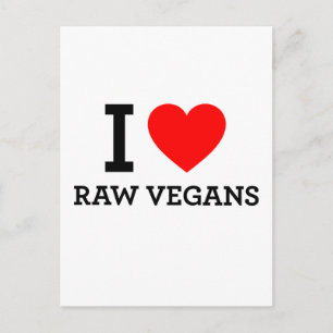 Ik hou van Raw Vegans Briefkaart