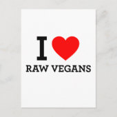 Ik hou van Raw Vegans Briefkaart (Voorkant)