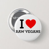 Ik hou van Raw Vegans Ronde Button 5,7 Cm (Voorkant /achterkant)