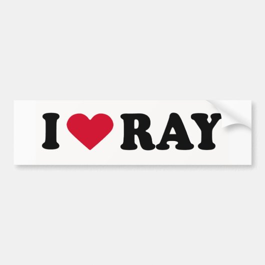 IK HOU VAN RAY BUMPERSTICKER (Voorkant)