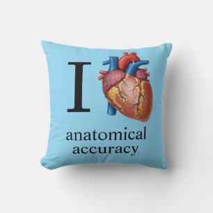 Ik hou van {real heart] Anatomische Nauwkeurigheid Kussen