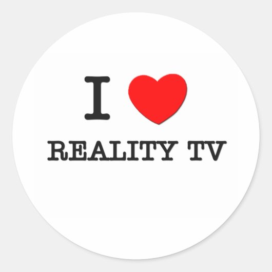 Ik hou van reality-tv ronde sticker (Voorkant)