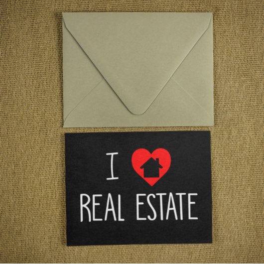Ik hou van Realtor House Heart Briefkaart