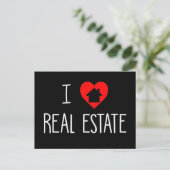 Ik hou van Realtor House Heart Briefkaart (Staand voorkant)