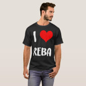 Ik hou van REBA valentijn guy hart Jubileum 6 T-shirt (Voorkant volledig)