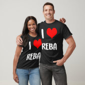 Ik hou van REBA valentijn guy hart Jubileum 6 T-shirt (Unisex)