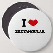 Ik hou van rechthoekig ronde button 6,0 cm (Voorkant /achterkant)
