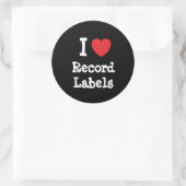 Ik hou van Record Labels hart op maat gepersonalis (Tas)