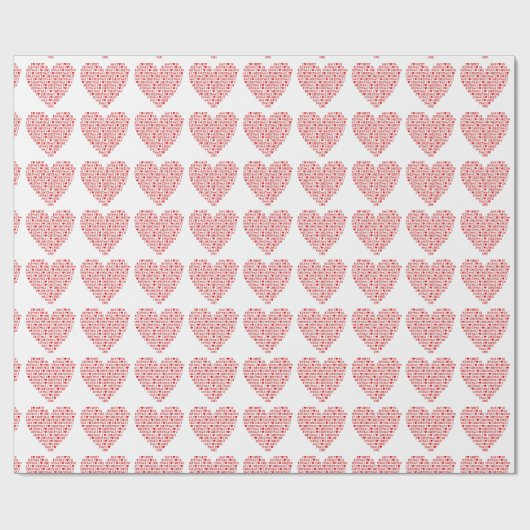 Ik hou van Red Heart Shape Christus Holiday Cadeaupapier (Vlak)