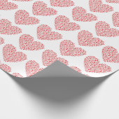 Ik hou van Red Heart Shape Christus Holiday Cadeaupapier (Hoek)