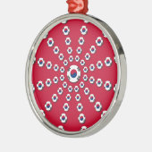 Ik hou van Red Metalen Ornament (Links)