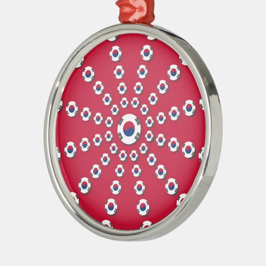 Ik hou van Red Metalen Ornament (Links)
