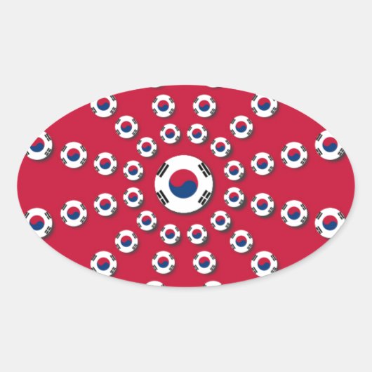 Ik hou van Red Ovale Sticker (Voorkant)