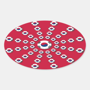 Ik hou van Red Ovale Sticker