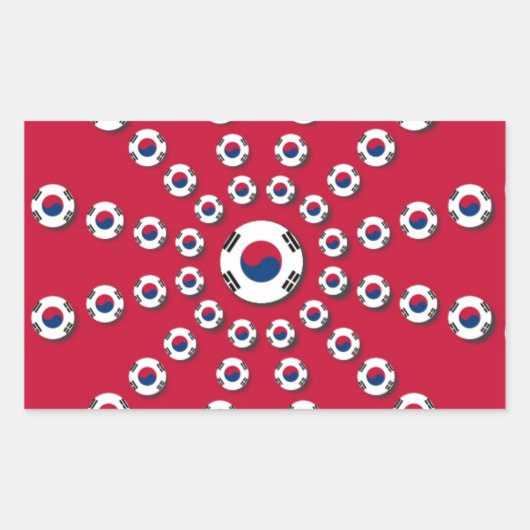 Ik hou van Red Rechthoekige Sticker (Voorkant)