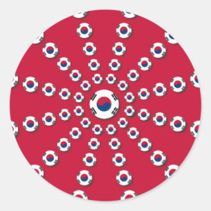 Ik hou van Red Ronde Sticker