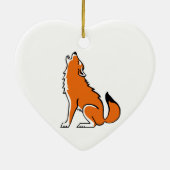Ik hou van Red WOLVES - Conservatie - Natuur - Keramisch Ornament (Achterkant)