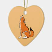 Ik hou van Red WOLVES - Dierenvriend - Wildlife - Keramisch Ornament (Links)