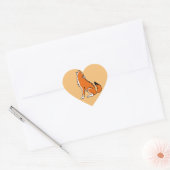 Ik hou van Red WOLVES - Wildlife - Natuur - Hart Sticker (Envelop)