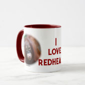 Ik hou van Redheadkosten Mok (Voorkant links)