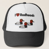 Ik hou van Redheadkosten Trucker Pet (Voorkant)
