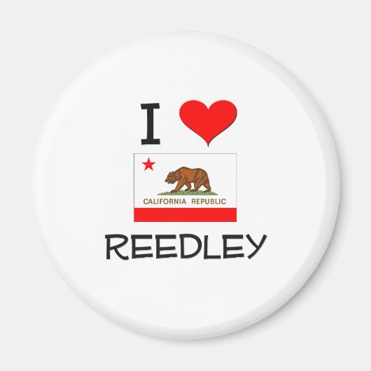 Ik hou van REEDLEY California Magneet (Voorkant)