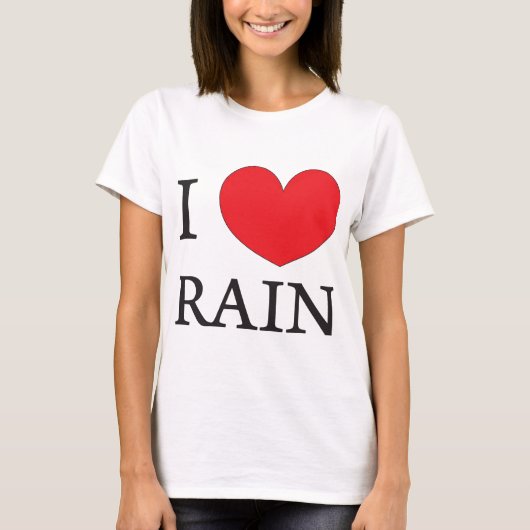 ik hou van regen t-shirt (Voorkant)