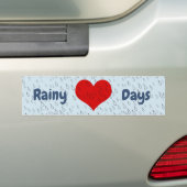 Ik hou van regenachtige dagen bumpersticker (Op auto)