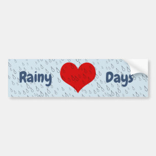 Ik hou van regenachtige dagen bumpersticker