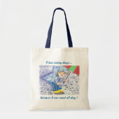 Ik hou van regenachtige dagen kleine canvas tas (Voorkant)