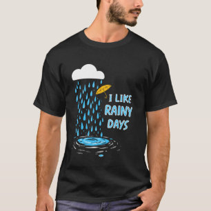 Ik Hou Van Regenachtige Dagen Weer Paraplu Regenwo T-shirt