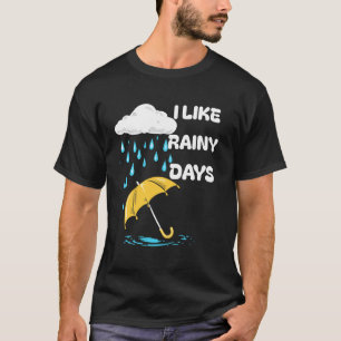 Ik Hou Van Regenachtige Dagen Weer Paraplu Regenwo T-shirt