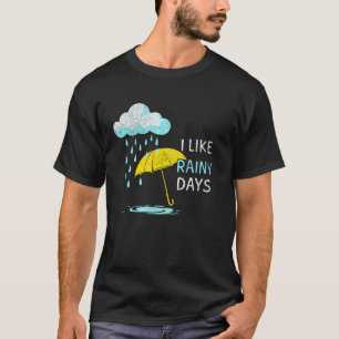 Ik Hou Van Regenachtige Dagen Weer Paraplu Regenwo T-shirt