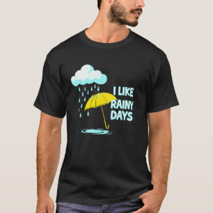 Ik Hou Van Regenachtige Dagen Weer Paraplu Regenwo T-shirt