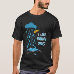 Ik Hou Van Regenachtige Dagen Weer Paraplu Regenwo T-shirt
