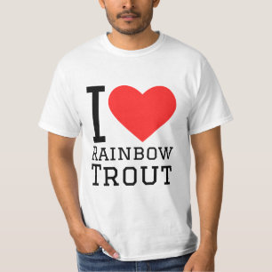 Ik hou van regenboogforel t-shirt