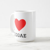 Ik hou van reggae koffiemok (Voorkant links)