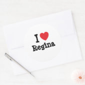 Ik hou van Regina hart T-shirt Ronde Sticker (Envelop)