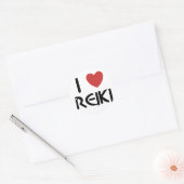 Ik hou van Reiki Ronde Sticker (Envelop)