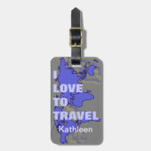 Ik hou van reizen bagagelabel (Voorkant verticaal)