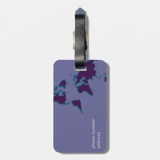 Ik hou van reizen bagagelabel (Achterkant verticaal)