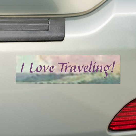 Ik hou van reizen! Bumpersticker (Op auto)